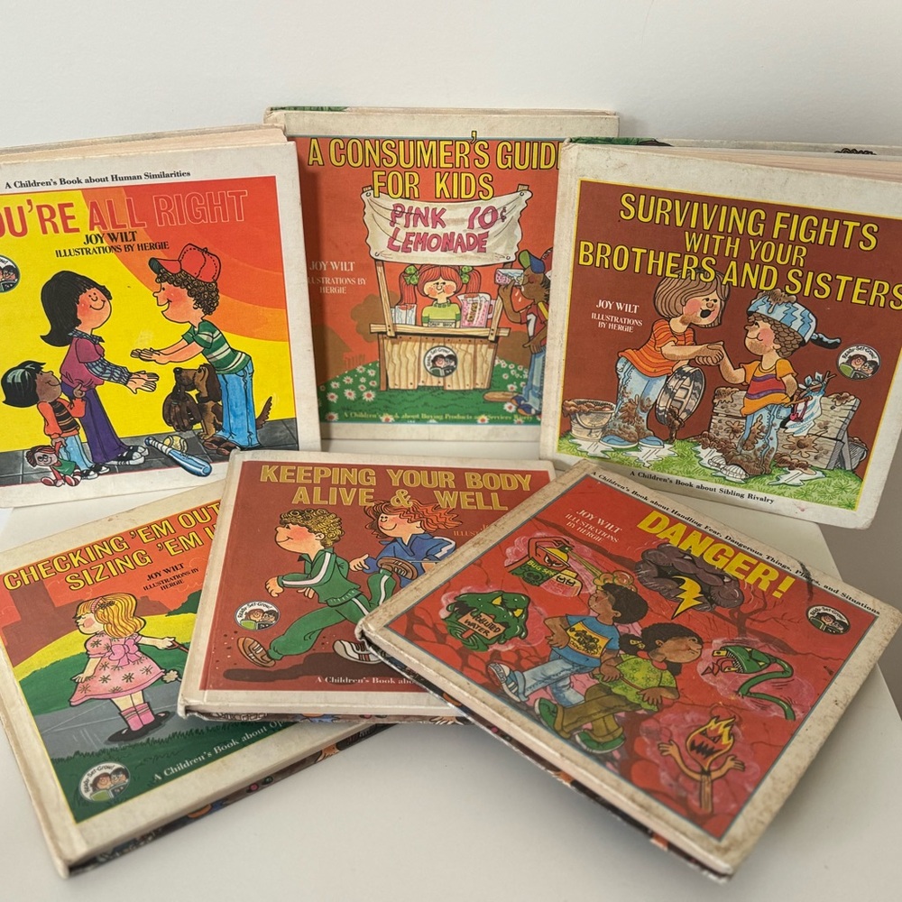 Set Of 6 Kids Vintage Books